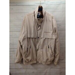 Vtg Sherwin Williams Windbreaker Full Zip Jacket Men’s 2XL Blue Pocket Tan